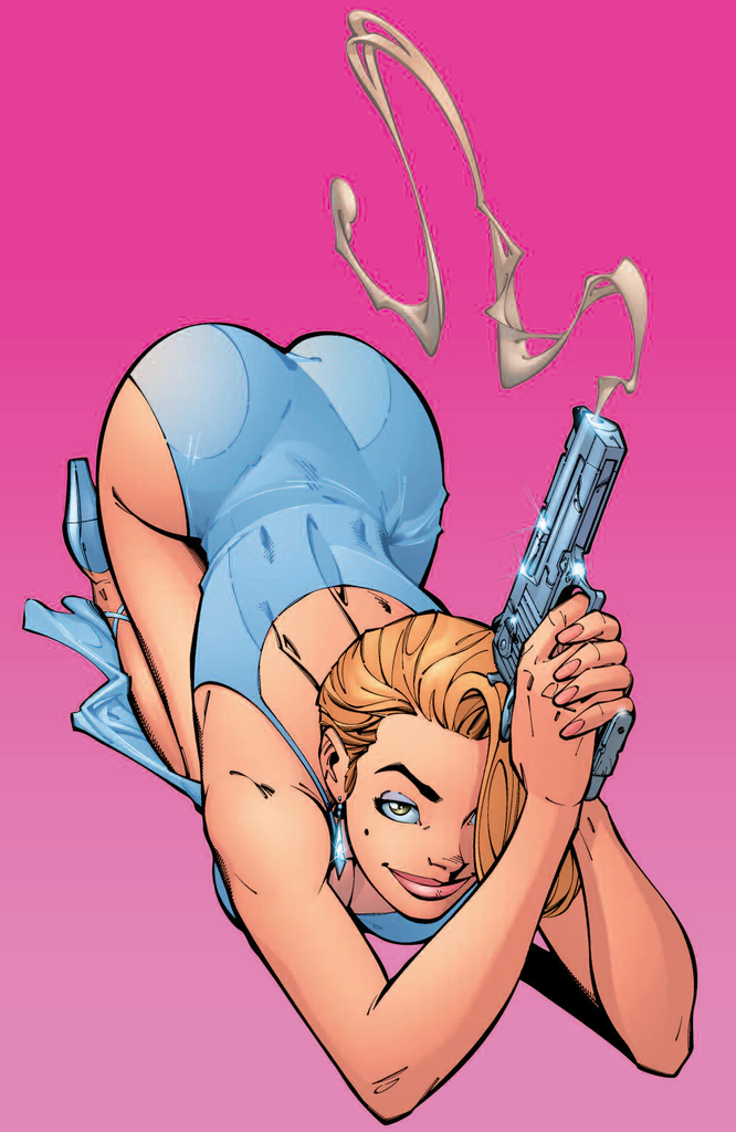 J SCOTT CAMPBELL DANGER GIRL GALLERY EDITION SMOKING GUN PINK VARIANT