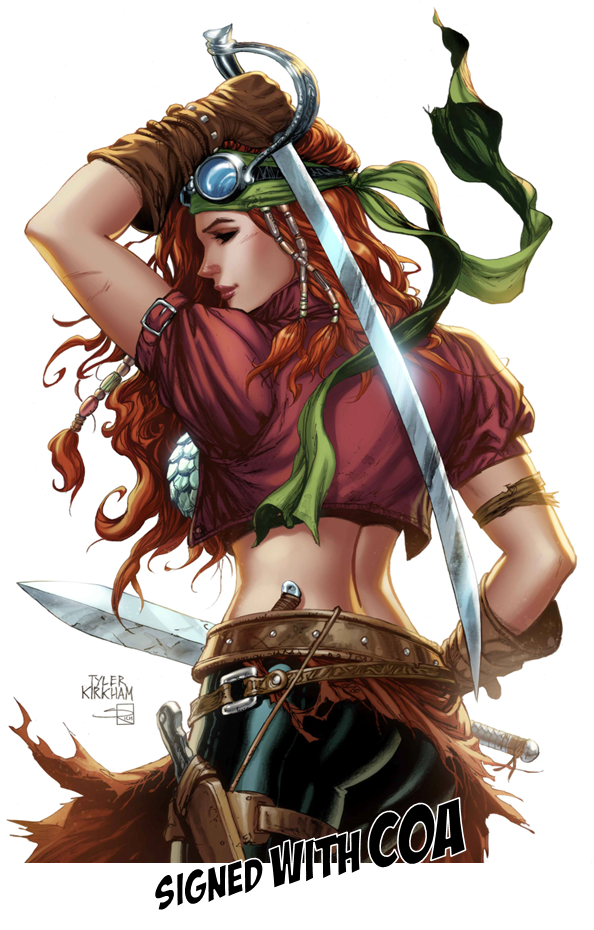 LEGENDERRY RED SONJA #1 (OF 5) TYLER KIRKHAM WHITE VIRGIN VARIANT