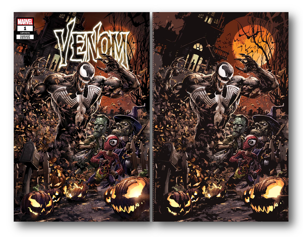VENOM #1 CLAYTON CRAIN HALLOWEEN EXCLUSIVE OPTIONS