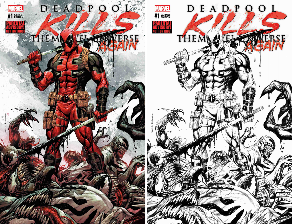 DEADPOOL KILLS THE MARVEL UNIVERSE AGAIN #1 TYLER KIRKHAM KRS COMICS "VENOMIZE THIS" EXCLUSIVE