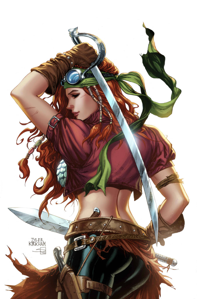LEGENDERRY RED SONJA #1 (OF 5) TYLER KIRKHAM WHITE VIRGIN VARIANT