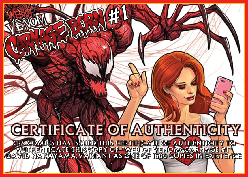 WEB OF VENOM CARNAGE BORN #1 DAVID NAKAYAMA VARIANTS