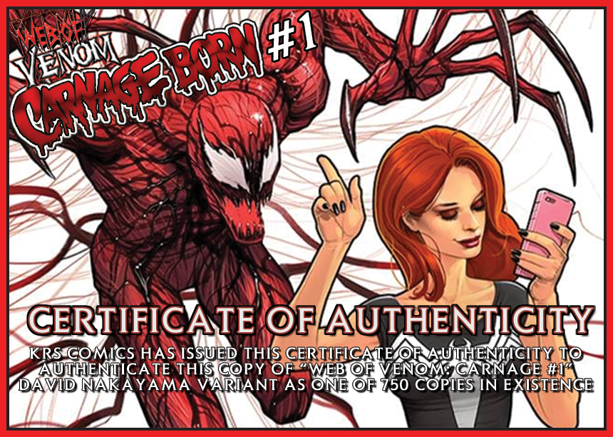 WEB OF VENOM CARNAGE BORN #1 DAVID NAKAYAMA VARIANTS