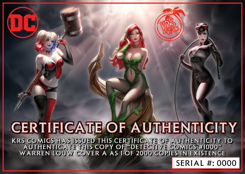 DETECTIVE COMICS #1000 WARREN LOUW VARIANT OPTIONS