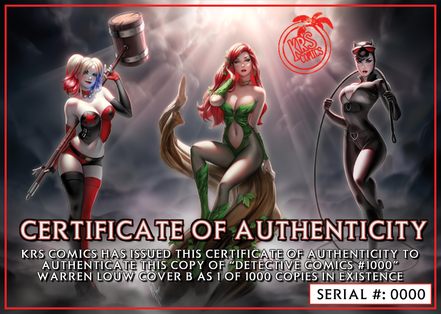 DETECTIVE COMICS #1000 WARREN LOUW VARIANT OPTIONS