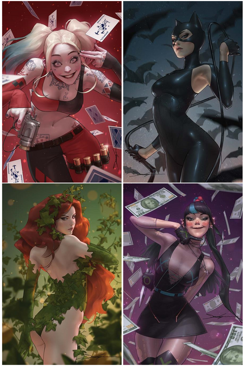 GOTHAM CITY SIRENS JEEHYUNG LEE 4 COVER VARIANT SET (08/28/2024)