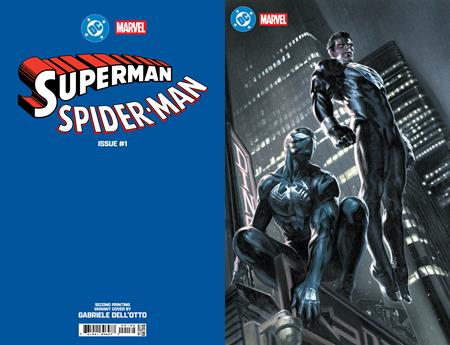 DC/MARVEL: SUPERMAN/SPIDER-MAN #1 (OF 1) - GABRIELE DELL'OTTO - SUPERMAN & SPIDER-MAN BLACK SUITS - SECOND PRINT (03/25/2026)