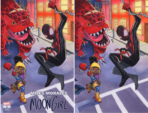 MILES MORALES & MOON GIRL #1 CHRISSIE ZULLO LTD EXCLUSIVE OPTIONS