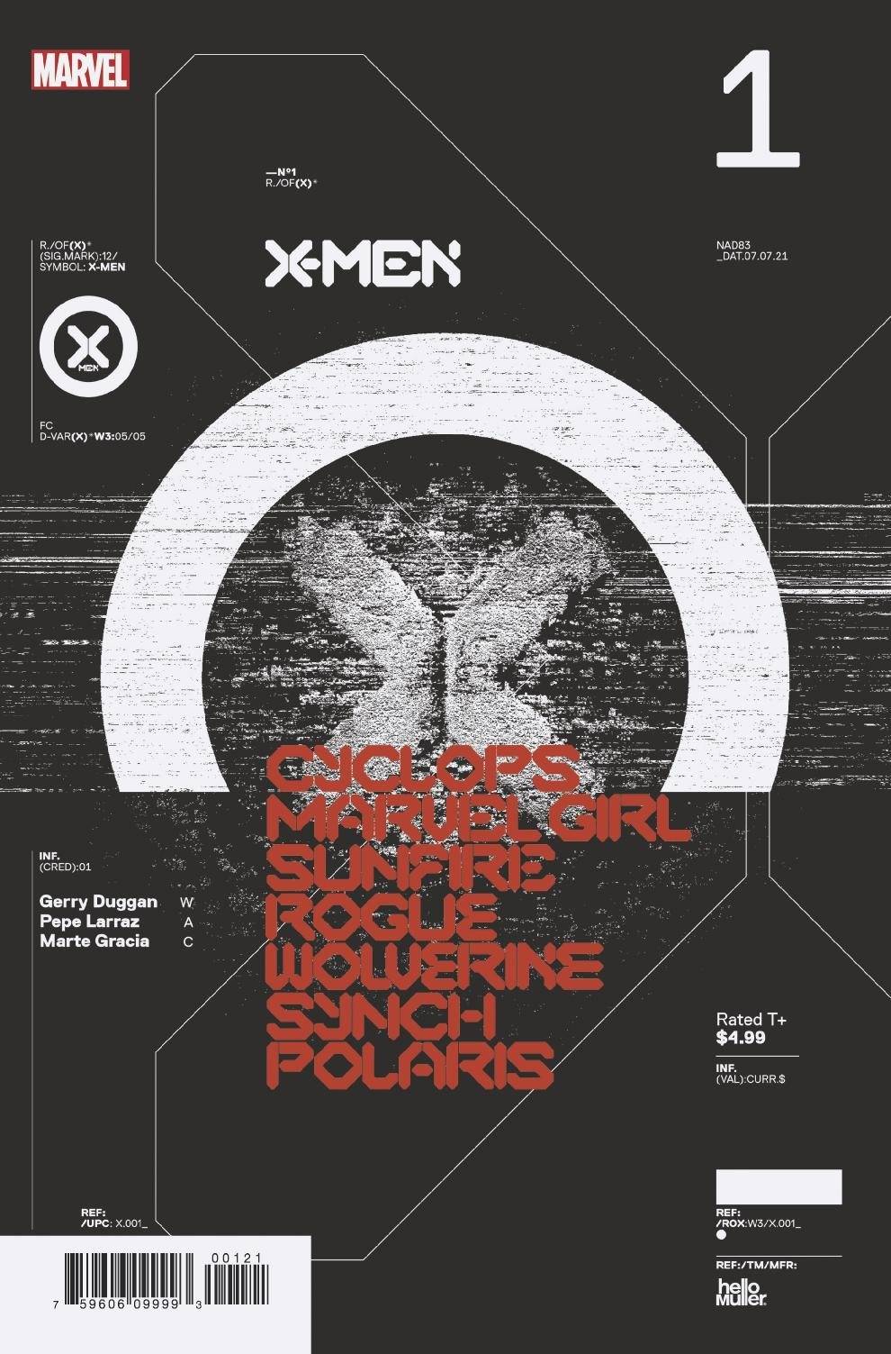 X-MEN #1 TOM MULLER DESIGN 1:10 VARIANT