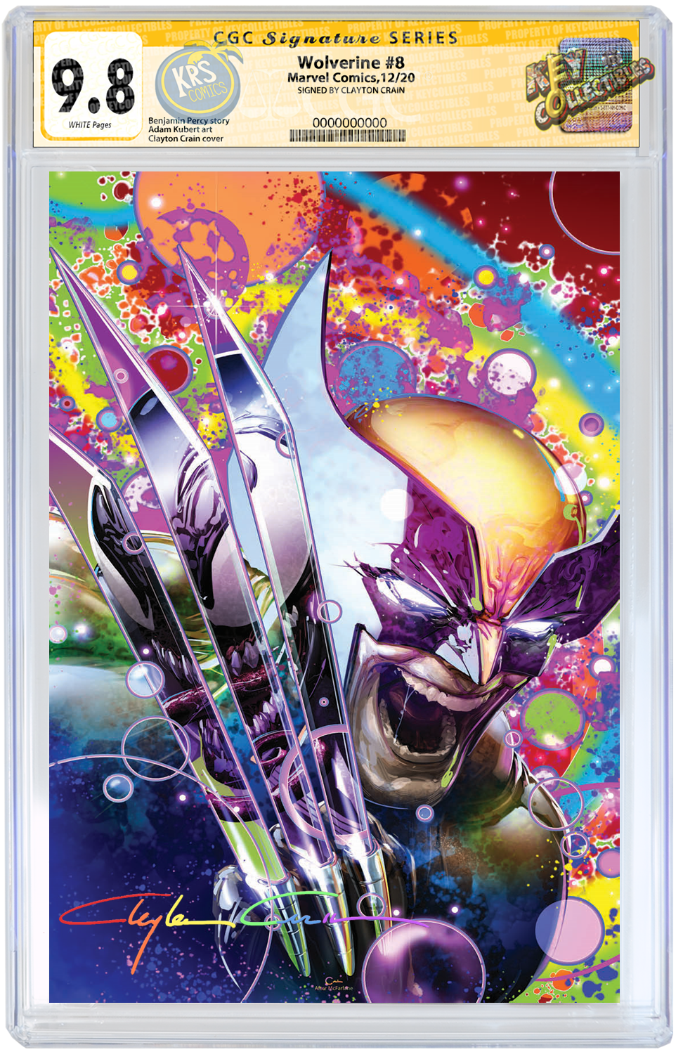 WOLVERINE #8/#350 CLAYTON CRAIN BLACK LIGHT VARIANT OPTIONS