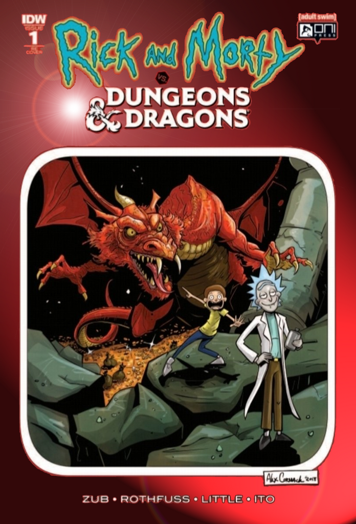 RICK & MORTY VS DUNGEONS & DRAGONS #1 CHROMIUM COVER KRS COMICS ALEX CORMACK VARIANT